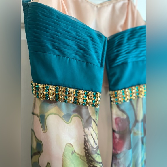 Relisted - Faviana Teal Green Prom Homecoming Bridesmaid Evening Gown Size 2 - Picture 6 of 11